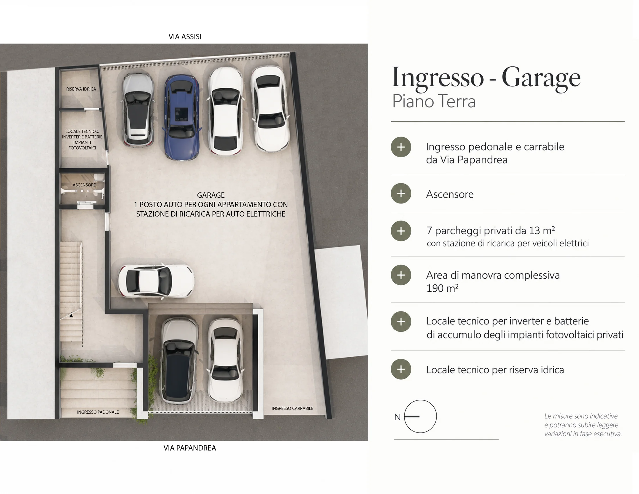 Planimetria Ingresso e Garage al Piano Terra