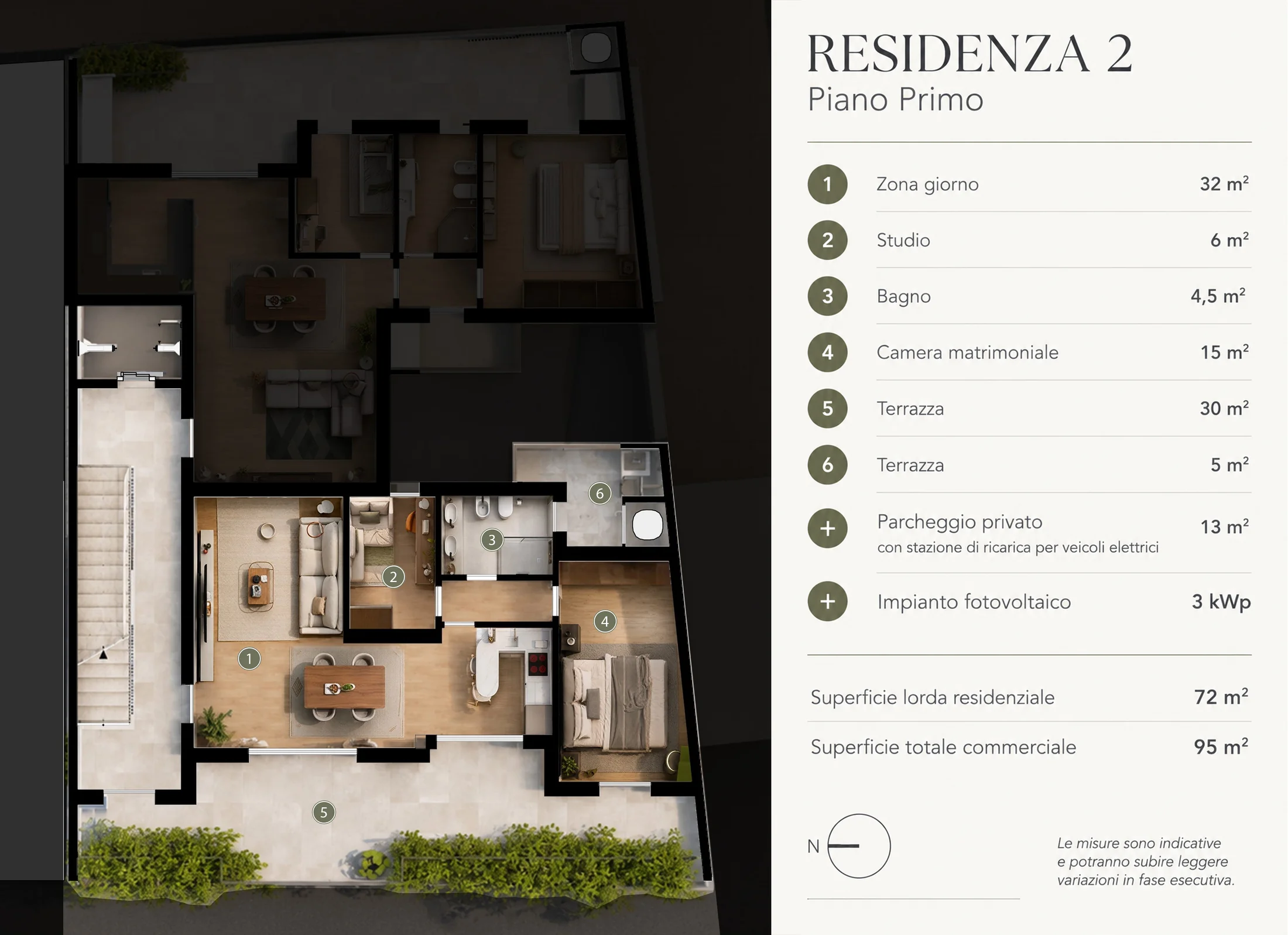 Planimetria con legenda Residenza 2