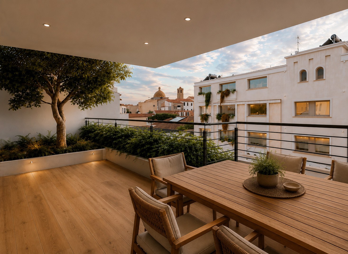 Terrazza privata con vista sulla cupola di San Paolo